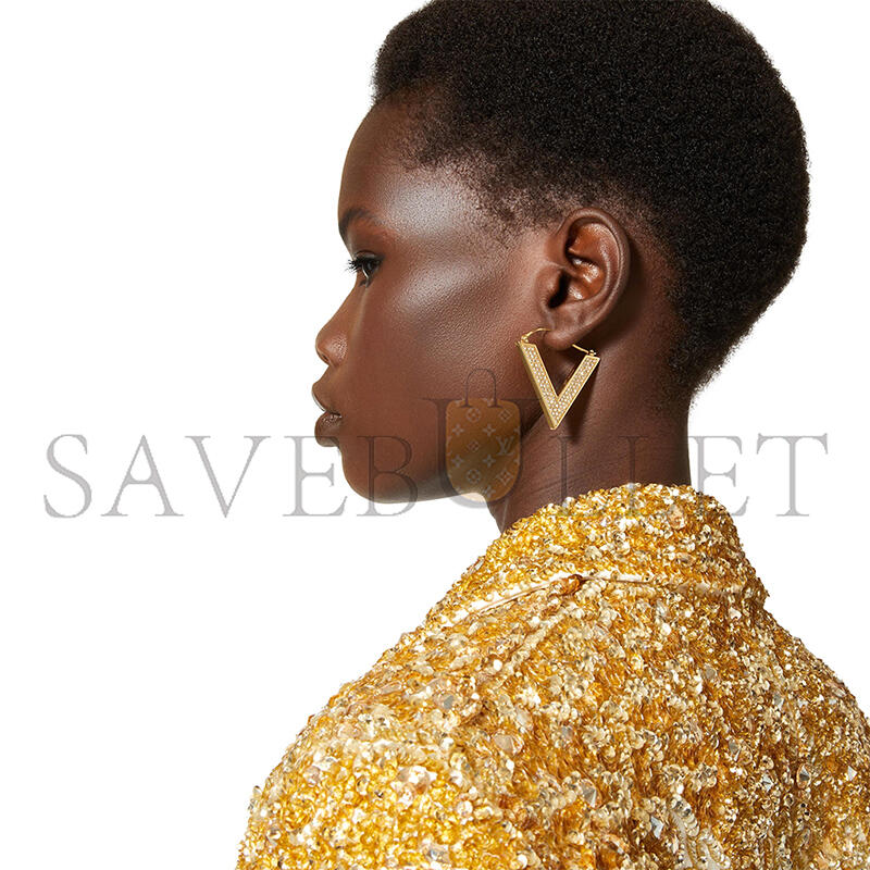 Va1e*ntin0 GARAVANI GOLD V DETAIL EARRINGS